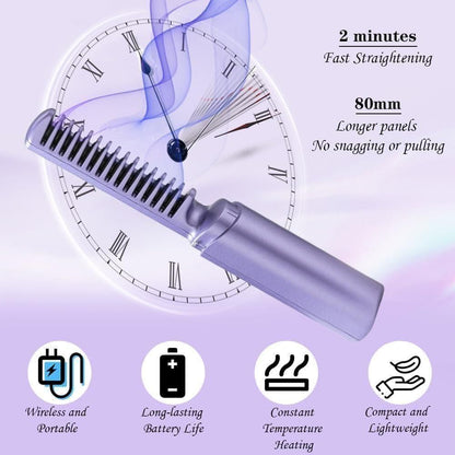 Click Haven™ Rechargeable Portable Hair Straightener Comb