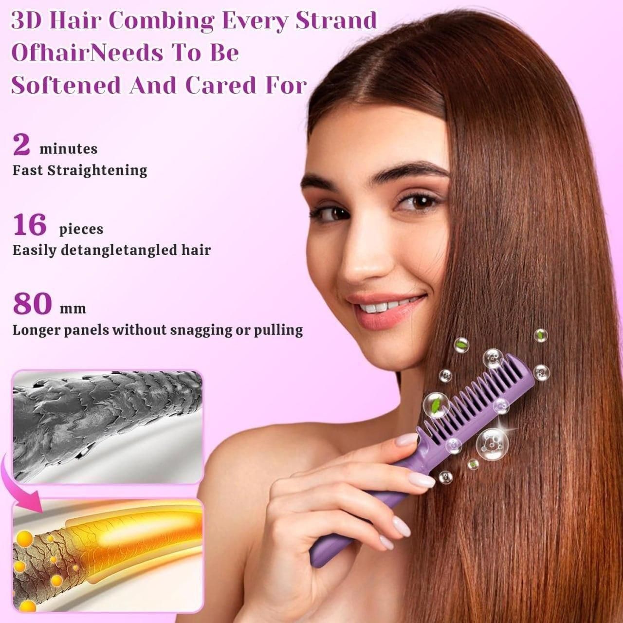 Click Haven™ Rechargeable Portable Hair Straightener Comb