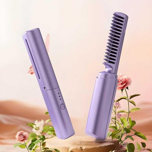 Click Haven™ Rechargeable Portable Hair Straightener Comb