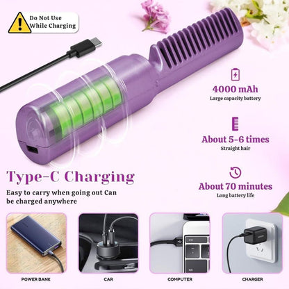Click Haven™ Rechargeable Portable Hair Straightener Comb